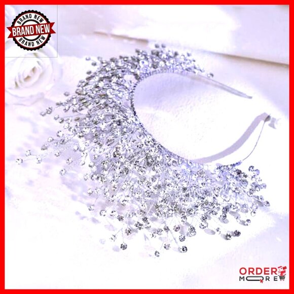 Rhinestone Headband for Weddings Parties Boho Crystal Headpiece main image 4